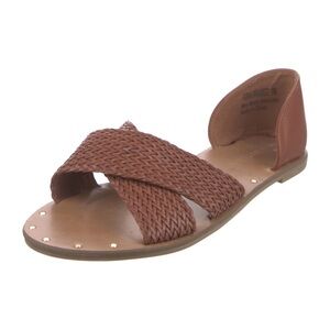 Cynthia Rowley Tan Braided Accent Woven Sandals